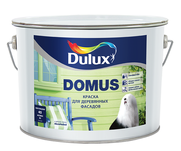 Dulux Domus полуглянцевая масляно-алкидная краска для деревянных фасадов