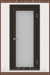 Межкомнатная дверь ТУРИН 501.2 ЭКО-шпон Венге, стекло - Дали матовое