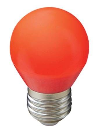 Светодиодная лампа Ecola шар G45 E27 5W Красный матовый 77x45 K7CR50ELB