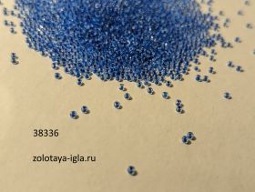 Бисер чешский 38336 прозрачный темно-голубая линия внутри Preciosa 1 сорт