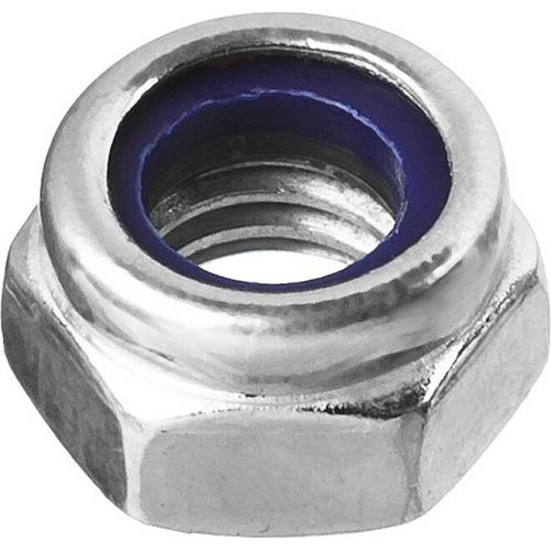 ЗУБР DIN 985 с нейлоновым кольцом, M10, 4 шт, кл. пр. 6, оцинкованная гайка 303586-10