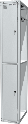 Шкаф металлический для одежды односекционный, серый FERRUM 03.312/D-7035