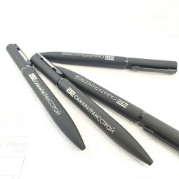 металлические ручки с soft touch покрытием с логотипом