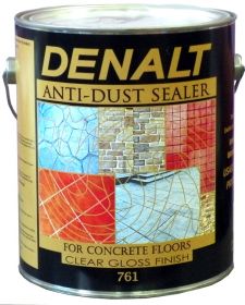 Лак для Бетона и Камня 3.78л Denalt 761 Anti-Dust Sealer Глянцевый с Эффектом Мокрого Камня, Алкидный для Внутренних и Наружных Работ.