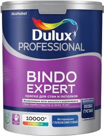 Краска для Стен и Потолков Dulux Professional Bindo Expert 2.5л Глубокоматовая, Белая для Внутренних Работ / Дюлакс Биндо Эксперт