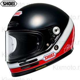 Шлем Shoei Glamster 06 Abiding, Черно-Бело-Красный