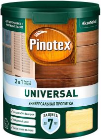 Пропитка Универсальная Pinotex Universal 2 в 1 9л Полуматовая на Водной Основе для Защиты Древесины до 7 Лет / Пинотекс Универсал