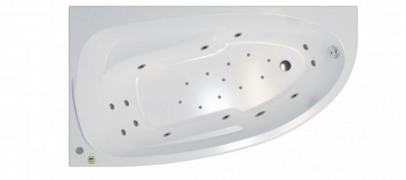 Акриловая ванна Triton Мадрид 150х95, правая, гидромассаж