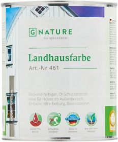Краска Укрывная Gnature 461 Landhausfarbe 0.75л Белая, Цветная для Защиты, Обновления Деревянных Фасадов, Ограждений, Ветровых Досок, Вертикальных Поверхностей