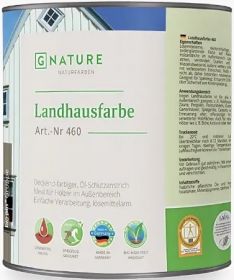 Краска Укрывная Gnature 460 Landhausfarbe 0.375л 6101 Серый для Защиты, Обновления Деревянных Фасадов.