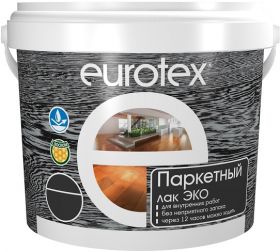 Лак Паркетный Eurotex Эко 0.8л Акриловый, без Запаха Матовый для Внутренних Работ / Евротекс Эко