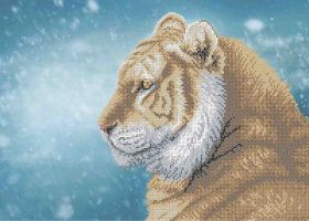 А3-К-1220 Acorns Зимний тигр набор для вышивки бисером купить в магазине Золотая Игла