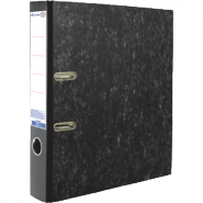Папка-регистратор 50мм мрамор ATTOMEX черная этикетка, собранная. 3090908