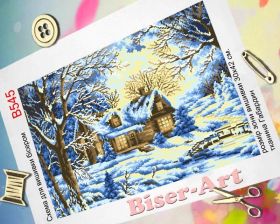 Biser-Art В545 Зимний домик набор для вышивки бисером купить в магазине Золотая Игла