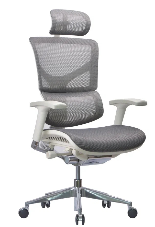 Эргономичное сетчатое кресло Sail  (сетка серая / каркас серый)