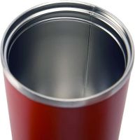 Термокружка для кофе Fashion 450 мл с силиконовым кольцом красная