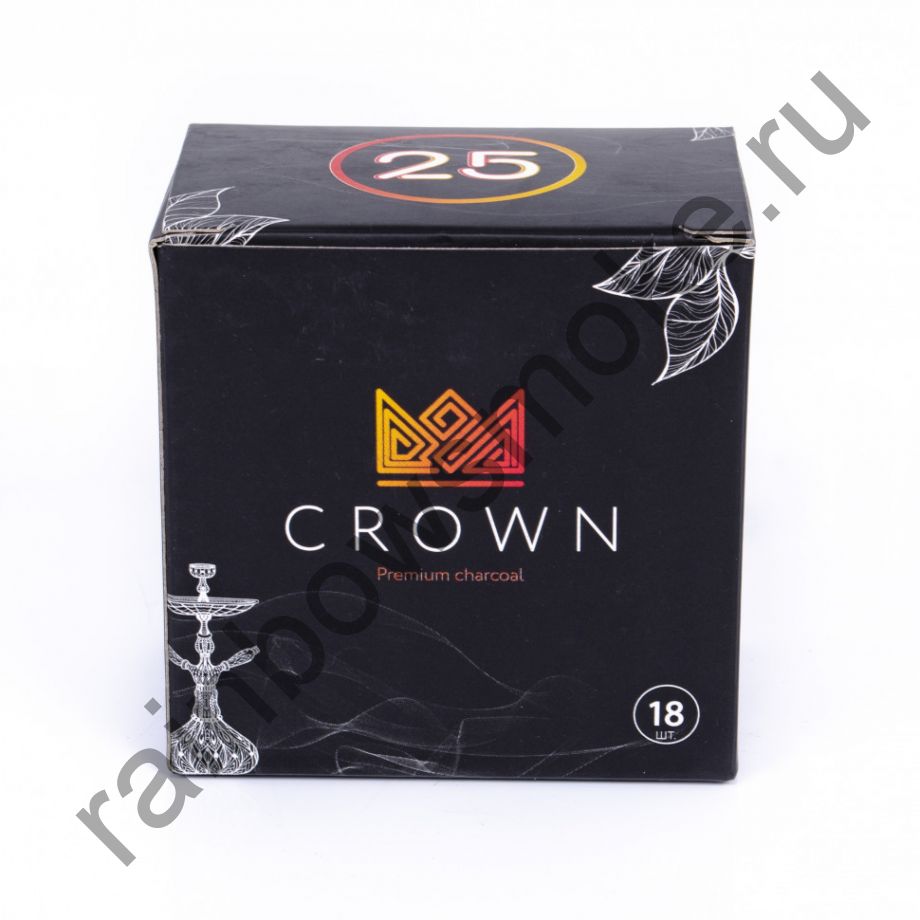 Уголь для кальяна Crown 25 мм (18 шт)