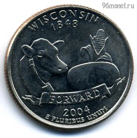 США 25 центов 2004 D Висконсин