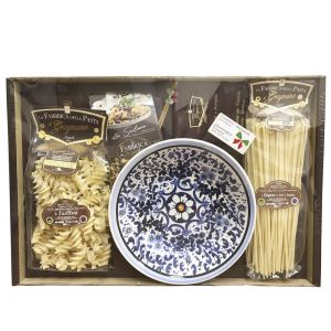 Подарочный набор пасты Позитано Плюс Insalatera 800 Style Pasta & Cond с тарелкой 25 см - Италия