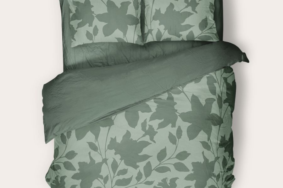 Перкаль 2-х спальный [олива] Комплект постельного белья SONNO URBAN FLOWERS Цветы, Тёмно-оливковый постельное белье