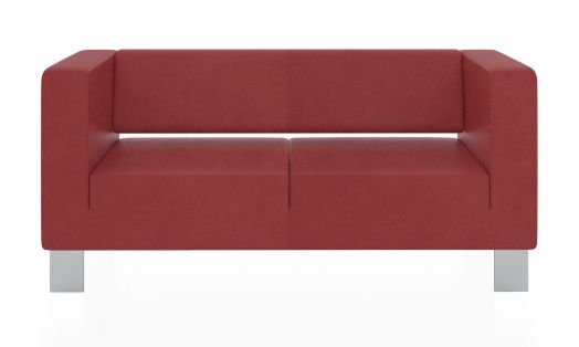 Двухместный диван Горизонт 1600x900x730 мм (Цвет обивки красный)