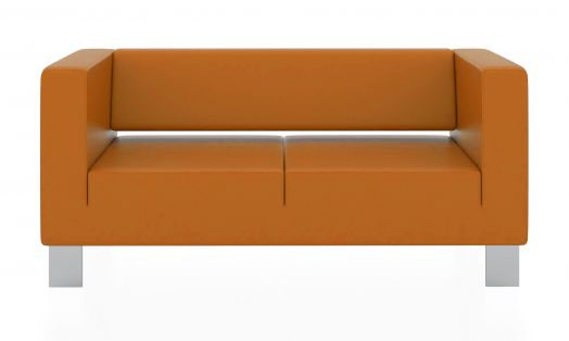 Двухместный диван Горизонт 1600x900x730 мм (Цвет обивки оранжевый)