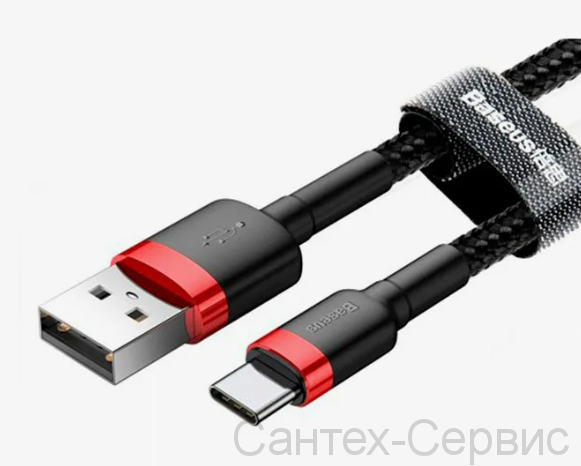 CATKLF-B91 Кабель Baseus Cafule Cable USB For Type-C 3A 1m, черный.