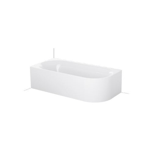 Фото Овальная ванна углового монтажа Bette Lux Oval IV Silhouette 3427 CERVS левая 195х95
