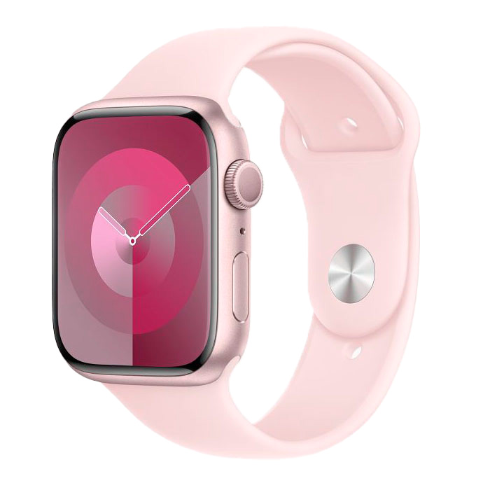 Apple Watch Series 9 41mm GPS (корпус - розовый, ремешок Sport Band розовый, размер S/M)