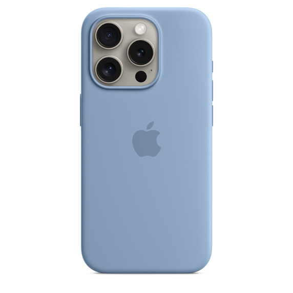 Чехол-накладка Apple MagSafe для iPhone 15 Pro, силикон, зимний синий