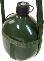 Алюминиевая фляжка Military Flask армейская для воды 1 литр