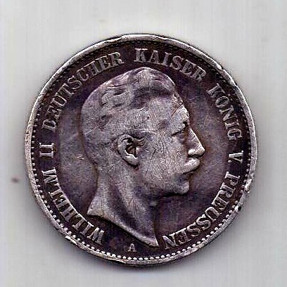 2 марки 1898 Пруссия Редкий год Германия