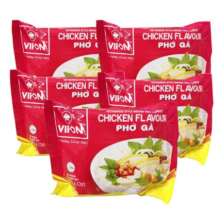 PHO GA рисовая лапша с курицей VIFON, 5 шт. х 60 г, Вьетнам