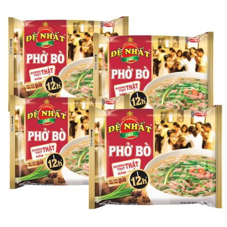 Рисовая лапша PHO BO со вкусом говядины Vina Acecook, 68 г х 4 шт., Вьетнам