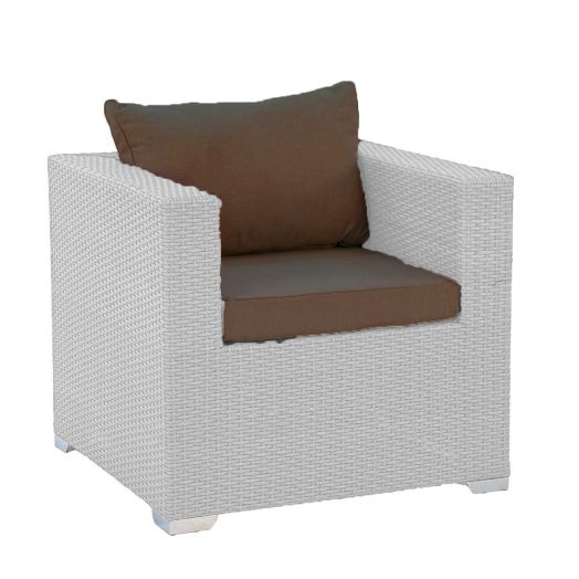 Кресло GRAND с комплектом подушек (Белый)