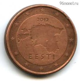 Эстония 1 евроцент 2012