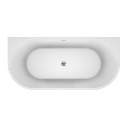 Пристенная акриловая ванна в комплекте со сливом-переливом BelBagno BB710-1400-750 ФОТО
