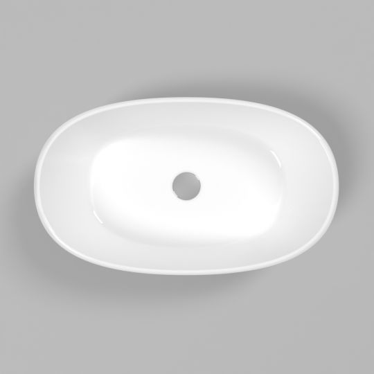 Белая глянцевая раковина WHITECROSS Amazon 60x35 схема 4