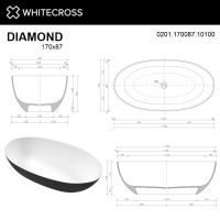Ванна WHITECROSS Diamond 170x87 0201.170087 схема 26
