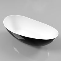 Черно-белая ванна WHITECROSS Ruby 165x75 0202.16507500 схема 1