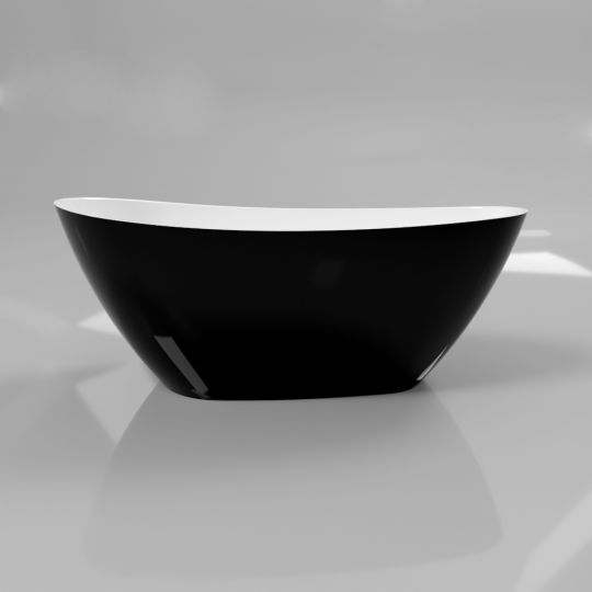 Черно-белая овальная ванна WHITECROSS Spinel A 150x70 0209.15007000 ФОТО