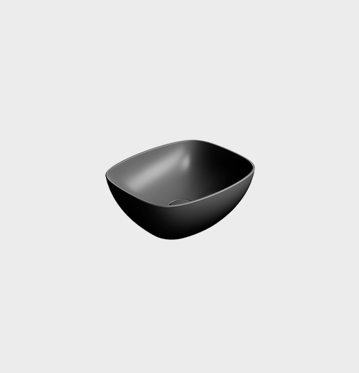 Фото Раковина-чаша накладная GSI NUBES 978526 350 мм х 400 мм, без перелива, цвет Чёрный матовый Ardesia