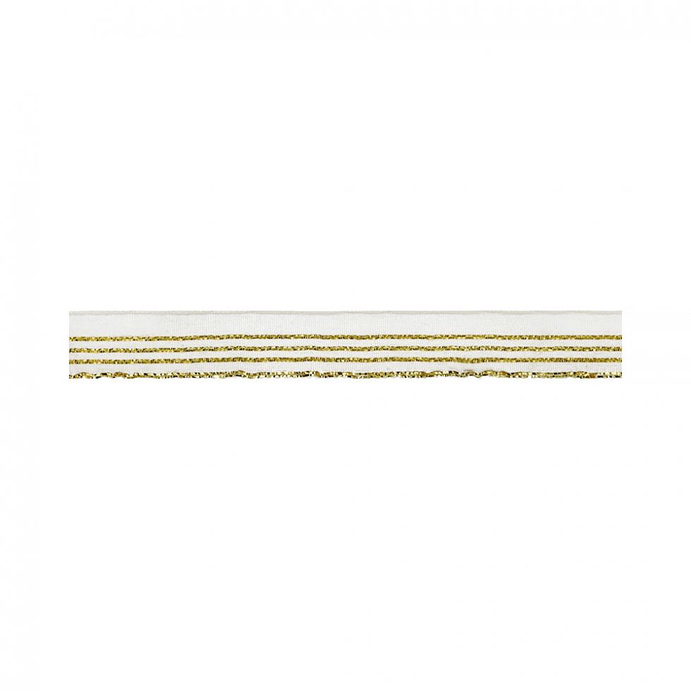 Лента капроновая BLITZ Розочка стягивающаяся 10 мм с люрексом по краю Разные цвета (ORT-10)