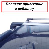 Багажник на крышу Chevrolet TrailBlazer, 2012-2016, Lux Bridge, крыловидные дуги (серебристый цвет)