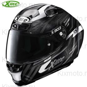 Шлем X-Lite X-803 RS Ultra Carbon Deception, чёрно-белый