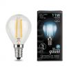 Лампа Gauss LED Filament Шар E14 11W 750lm 4100K 105801211 / МВ Лайт