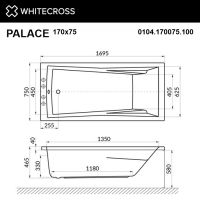 Ванна WHITECROSS Palace 170x75 схема 5