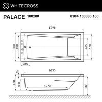 Ванна WHITECROSS Palace 180x80 схема 4
