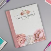 Фотоальбом на 10 магнитных листов 23х28 см, внутр. спираль "Silk peonies" Пионы на шелке