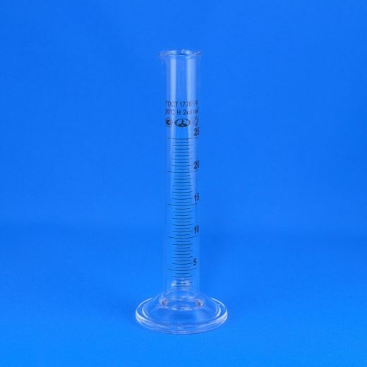 Цилиндр мерный 1-25-2, 25 мл, со стеклянным основанием, с носиком